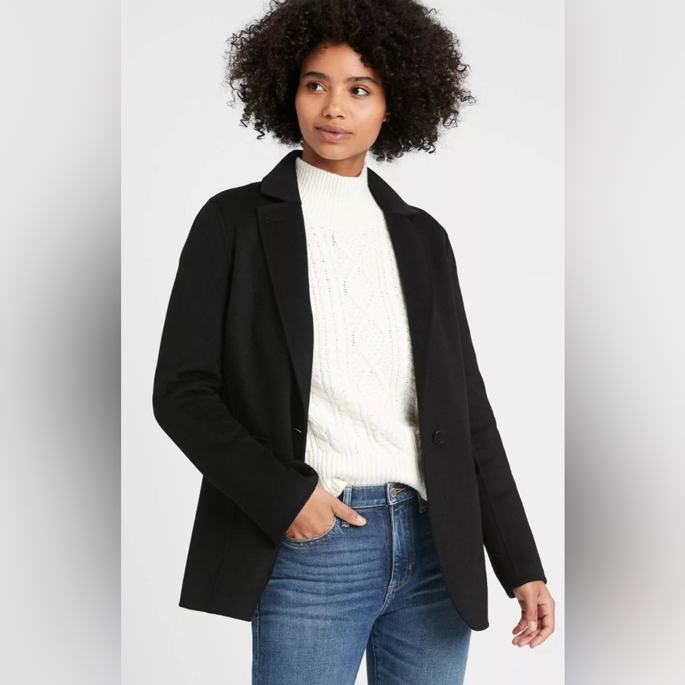 Banana Republic Double-Faced Unlined Jacket Wool Blend